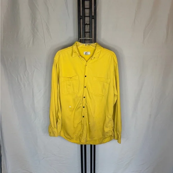 GAP Bright Yellow Casual Button-Down Shirt - Picture 1 of 6